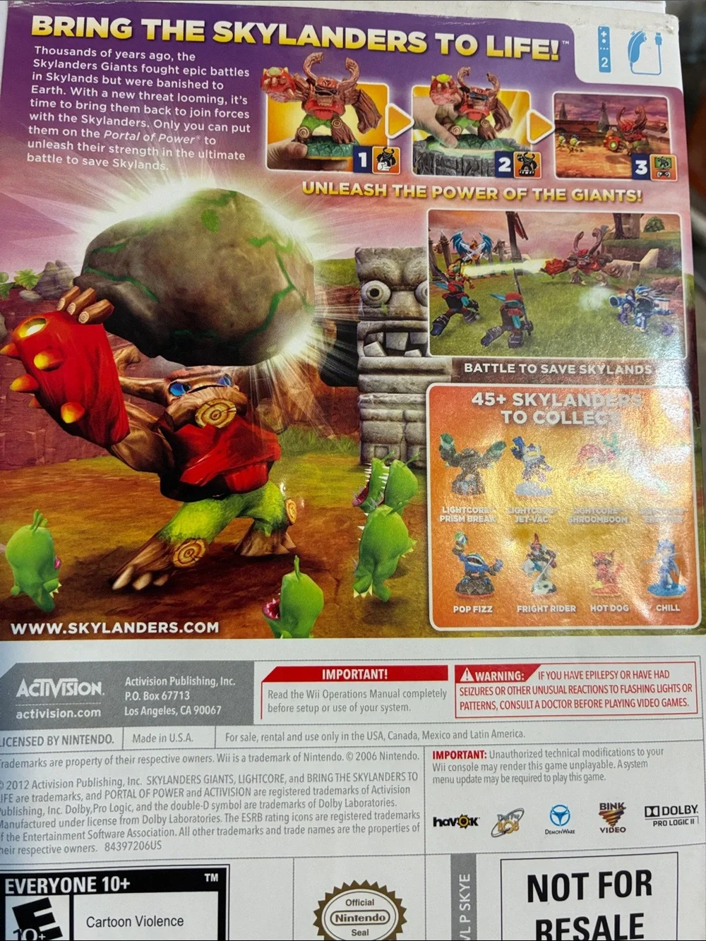Activision Skylanders Giants for Wii - White
